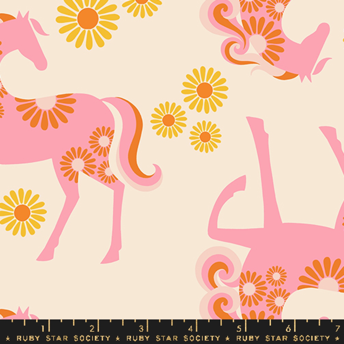 Canvas Leinen - Melody Miller - Carousel - Canvas Natural - Carousel Horse Canvas Novelty Horses Vintage Retro